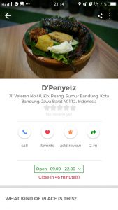 pecel lele paling enak di Bandung, D'Penyetz Bandung di Cari Aja